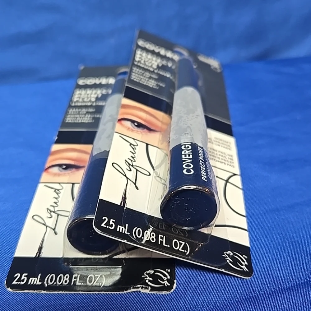 2pc Lot Covergirl #205 Charcoal Perfect Point Plus Liquid Eye Liner W/Felt Tip